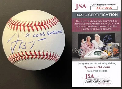 Greg Bargar RARE Expos, Cardinals, MLB OMLB BASEBALL SIGNED JSA COA AUTOGRAPHED - Image 1 of 4