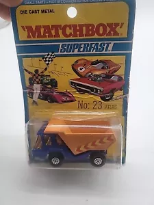 Matchbox Superfast Atlas Dump Truck - RARE - No. 23 - Vintage 1971 Blister - Picture 1 of 4