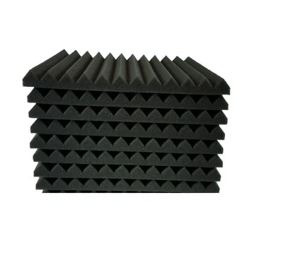 8 pcs 12"x12"x1" Black Acoustic Foam Panel Tiles Wall Record Studio Sound Proof - Image 1 of 4