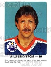 1984-85 Edmonton Oilers Red Rooster #19 Willy Lindstrom