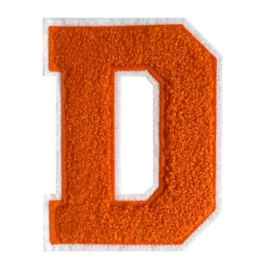 4.5"Chenille Letter Patches Orange Iron on Letter Patches for Clothing Varsit... - Picture 1 of 6