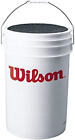 WILSON Sporting Goods Ball Bucket with Lid, White