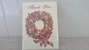 Vintage Expressions Greeting Thank You 8 Cards/Envelops EG1055 Christmas Notes - Picture 1 of 2