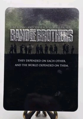 Band of Brothers (DVD, 2002, 6-Disc Set Tin Box Case) Tom Hanks Steven Spielberg Foto 1 de 4