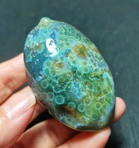 TOP 114.6g Natural Banded Agate Gobi Agate Eye Agate Stone Crystal BY1712 - Picture 1 of 12