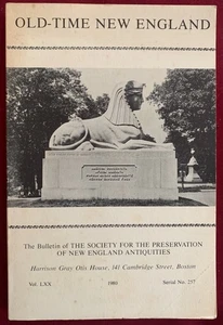 Old-Time New England Vol.LXX, No.257, 1980 SPNEA Americana Historical History - Picture 1 of 2