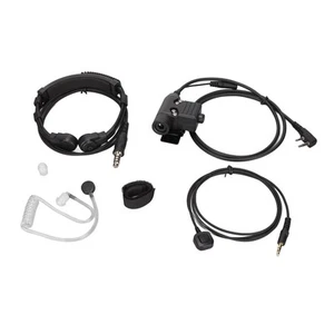 U94 Ptt With Finger Mic Ptt 7.1Mm Retractable Throat Control Headset For Ico SPC - Zdjęcie 1 z 12