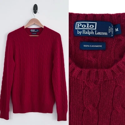 Suéter Pullover Polo by Ralph Lauren Para Mujer Medio Rojo Tejido con Cable Cuello Redondo Foto 1 de 4