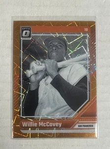 2024 Donruss Optic Orange Velocity Parallel Card of Willie McCovey - Giants - Picture 1 of 2