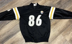 Men’s Pittsburgh Steelers M Hines Ward 86 Jersey Jacket NFL Players Black Zip - Picture 1 of 6