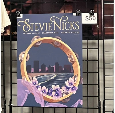 Stevie Nicks Atlantic City NJ Oct 18 2025 Tour Poster Wall Decor Print Noframe - Image 1 of 4