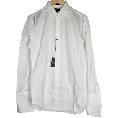 J. Crew Ludlow Premium Camisa de Vestir Algodón Fino Puños Franceses Blanco 14.5/32 BN130 Foto 1 de 4