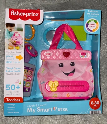 NEW Fisher-Price Laugh & Learn My Smart Purse Baby Toddler Interactive Toy Bag - Image 1 of 4