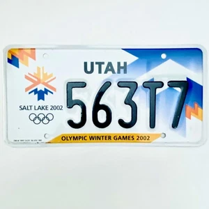 2002 USA Utah Olympische Winterspiele Passagier Nummernschild 563T7 - Bild 1 von 2