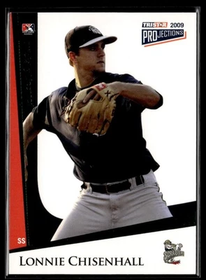 2009 TriStar PROjections Green Lonnie Chisenhall Auto 47/50 Mahoning Valley - Imagem 1 de 2