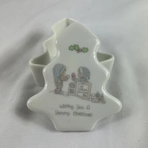 Precious Moments Schmuckkästchen Baumform Wunschlecker Weihnachten 1991 Enesco - Bild 1 von 8
