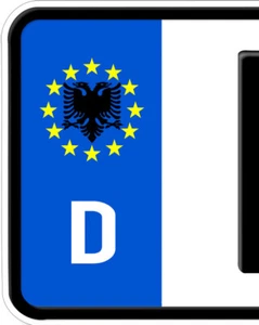 2x  Albania Aufkleber Sticker Shqipëria Albanien kosov Kennzeichen Nummernschild - Bild 1 von 2
