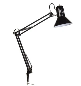 Globe Electric 32 Multi-Joint Desk Lamp Metal Clamp Black Adjustable Tabletop - Picture 1 of 8
