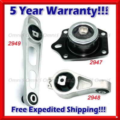 K941 Fit 2000-2005 Dodge Neon 2.0L w/ AUTO Trans. Engine Motor Mount Set 3PCS - Image 1 of 4