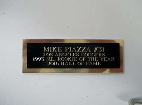 Mike Piazza Nameplate For A Signed Baseball Ball Cube Or Card Plaque 1" X 3" Cover