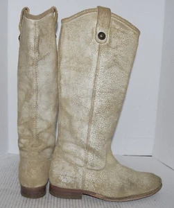 Botas de montar FRYE Melissa Button 76171 de cuero para motociclista hasta la rodilla para mujer talla 8 - Imagen 1 de 5