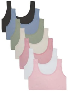 7 Pack Training Bras for Girls Cami Bralettes Comfort Training Bra Medium - Picture 1 of 7