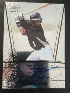 Francisco Lindor 2011 Leaf Draft #AU-FL1 AUTO Signed On Card Mint Pre Rookie - Picture 1 of 3