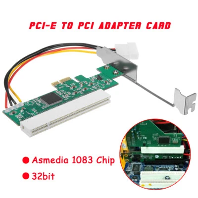 PCI-e PCI Express to PCI Adapter Card Riser Extender Converter 32bit 1083 Chip - Image 1 of 4