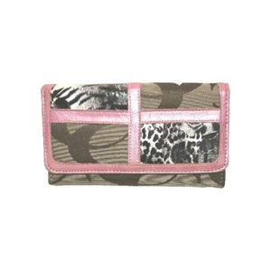 Cleto CC Marke TIERDRUCKE Patchwork dreifach faltbare Brieftasche ABNEHMBARE Scheckbuchhülle - Bild 1 von 3