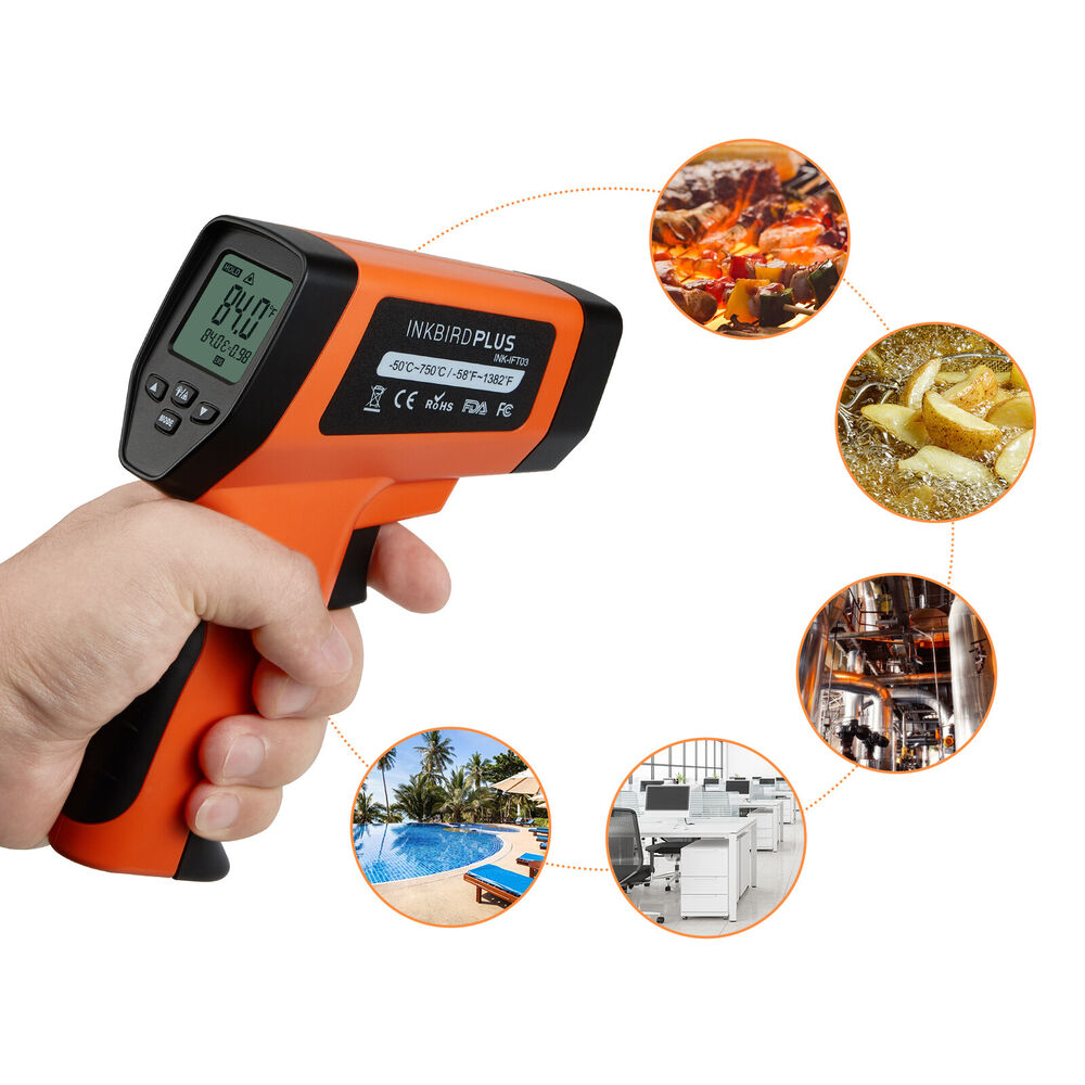 Infrared Laser Thermometer Instant Read Handheld Temperature Barbecue Gun Grill