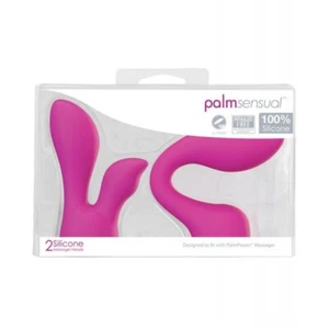Cabezales de fijación de silicona PalmSensual - Juego de 2 piezas para masajeador de varita PalmPower - Imagen 1 de 1