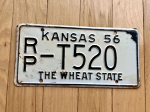 1956 Kansas Truck License Plate - Picture 1 of 4