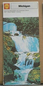 1974 Shell Road Map of Michigan NEW OLD STOCK - Bild 1 von 1