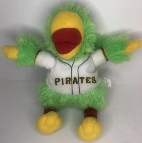 MLB Baseball Pittsburgh Pirates Parrot Plush Mascot DAMAGED TORN HAT Highmark Cover