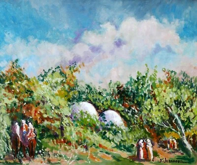 FERNAND JEANNEAU Schule Pont-Aven französische öl gemälde bild Orientalistisch - Bild 1 von 4