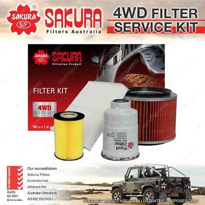 Sakura 4WD Filter Service Kit for Nissan Patrol GU IV ZD30D 3.0L Refer RSK24C - image 1 of 2