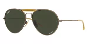 RAY-BAN Pilot Titanium Polarized Sunglasses - RB8063 - M 55-16mm - Picture 1 of 5