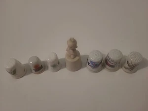 Lote de 7 Dedales de Porcelana Varios, Preciosos Momentos, Enesco, Schmid, Corona... - Imagen 1 de 14