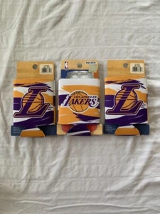 Los Angeles Lakers Set Of 3 2-Sided Koozies Coozies Cooler Brand New - Picture 1 of 1
