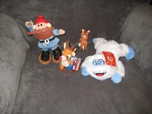 RUDOLPH 50 YEARS & STILL GLOWING FRIENDS BUMBLE,YUKON CORNELIUS 2 RUDOLPH PLUSH - Picture 1 of 3