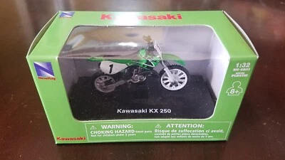 NIB New-Ray Kawasaki KX250 dirtbike motocross motorcycle 1:32 diecast model toy - Image 1 of 2