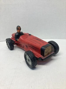 VINTAGE HOT ROD TETHER CAR ROADSTER HANDMADE WOOD/RESIN - Picture 1 of 7