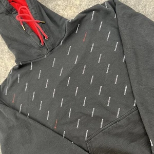Champion Hoodie Pullover Schwarz Herren Large All Over Print Vintage - Bild 1 von 9