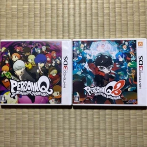 DS98　PERSONA Q & Q2 Nintendo 3DS Cartridge Set Japanese Version - Picture 1 of 1