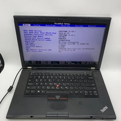 Lenovo ThinkPad T530 Intel Core i5 3320M 2.6GHz 8GB Ram No Drive No Battery - Image 1 of 4