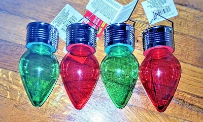 JUEGO DE 4: BOMBILLAS COLGANTES SOLARES GRANDES NAVIDAD Foto 1 de 2