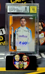 Nicholas Latifi 05/25 Orange Refractor - BGS 8 Auto - Topps Chrome F1 2020 - - Picture 1 of 1