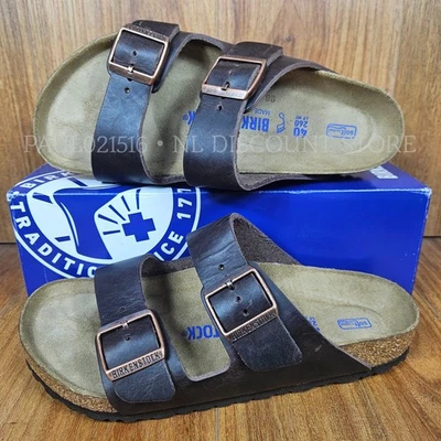 Sandalias BIRKENSTOCK para mujer Arizona BS gamuza cuero plantilla suave ~ Habana Foto 1 de 4