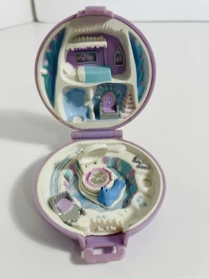 Vtg Polly Pocket Princess Polly's Ice Kingdom Jewel Bluebird 1992 Compact Only - Image 1 of 4