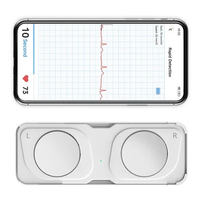 Wireless Personal ECG Monitor Mobile App Record ECG Bluetooth heart Monitor 30s - Image 1 of 4